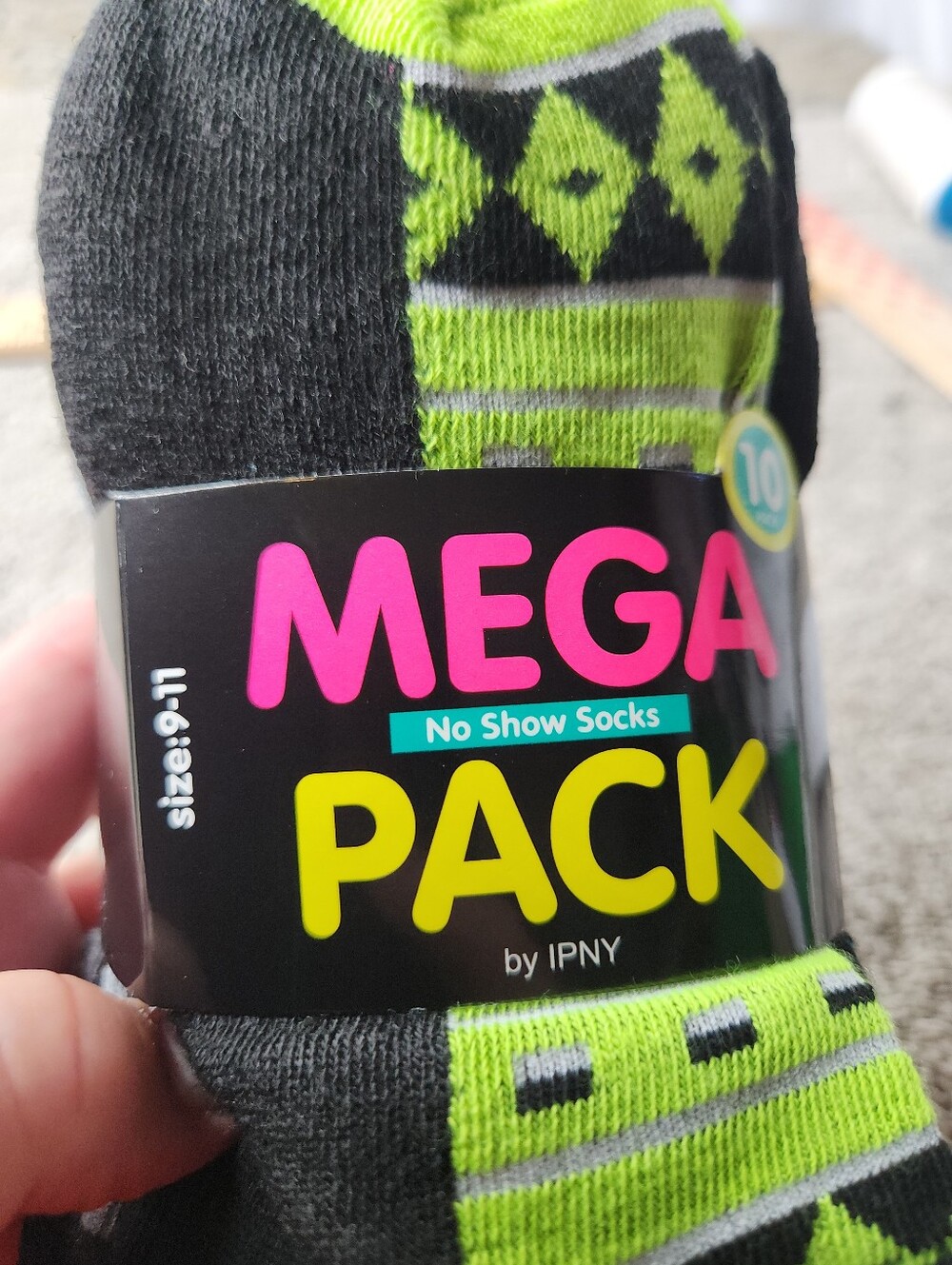 Women's Mega Pack Of No Show Socks - TipiToe - Bright & Colorful - Sizes 9-11